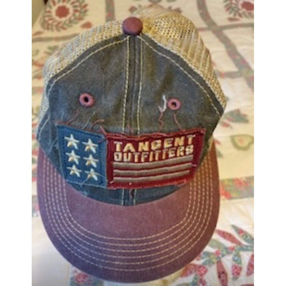 Tangent Outfitters Baseball Cap Patriotic Flag Youth SnapBack Distressed‎